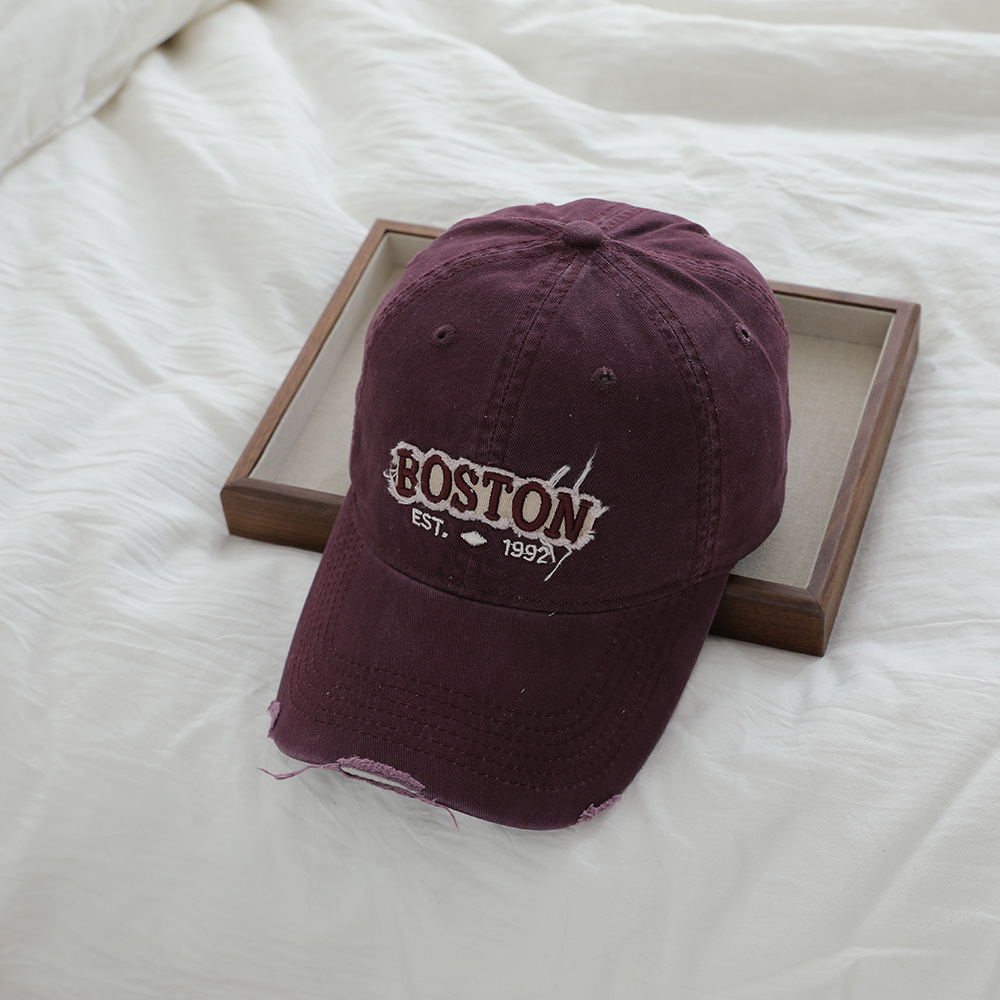 Niños retro hacer viejas letras bordadas sombrero de béisbol de vaqueros sombrero de primavera y otoño suave sombrero casual sombrero de lengua sombrero sombrero de sol