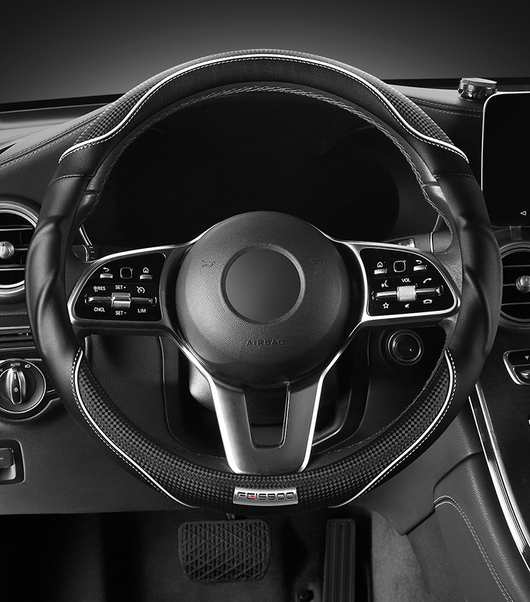 2025 new steering wheel cover high-end sports 3D cheetah car booster cover non-slip shock-absorbing breathable car handle cover