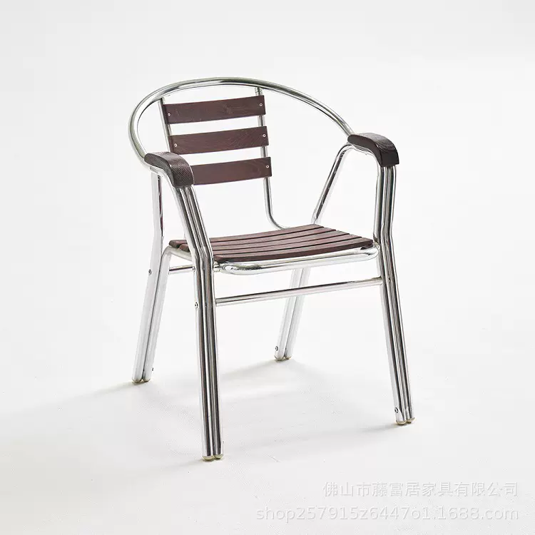 户外桌椅餐桌椅咖啡厅桌椅组合铝木制阳台花园庭院别墅藤椅