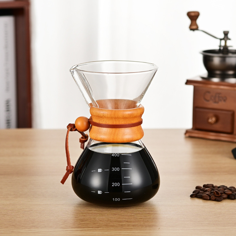 Customized High Borosilicate Glass Coffee Pot, Coffee Set, Coffee Sharing Pot, Household Wood-Grained Hand-Brewed Coffee Pot Customized High Borosilicate Glass Coffee Pot, Coffee Set, Coffee Sharing Pot, Household Wood-Grained Hand-Brewed Coffee Pot