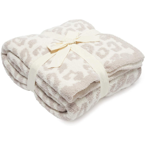 Flannel half-velvet knitted leopard print blanket plus velvet air-conditioning blanket woven blanket cross-border dream blanket sofa blanket cover blanket