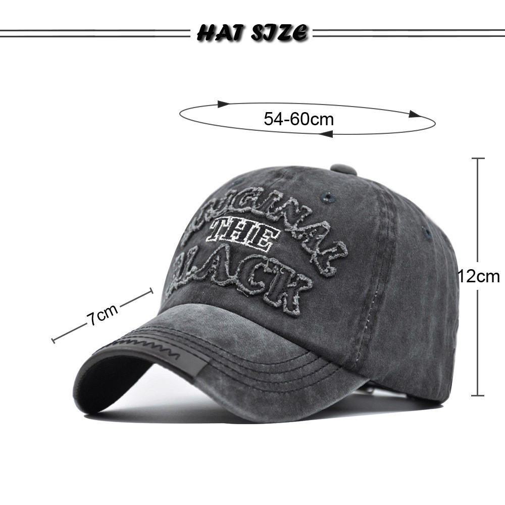 Cappellino da baseball con lettere ricamate in 3D lavato per uomo e donna, originale berretto americano a becco d'anatra_voghion.com