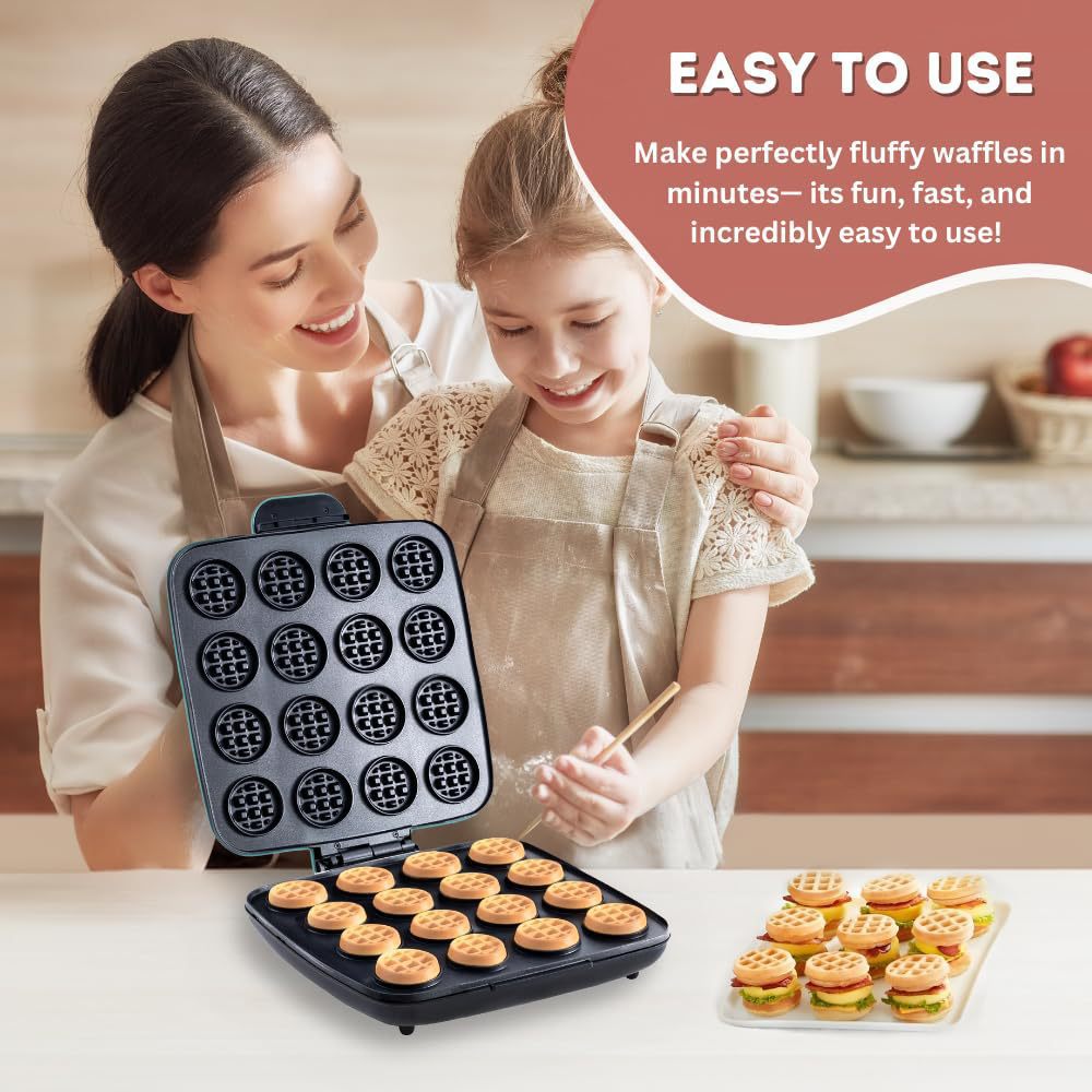 16 agujeros transfronterizos de la máquina de waffles mini máquina de waffles pequeña máquina de galletas de desayuno