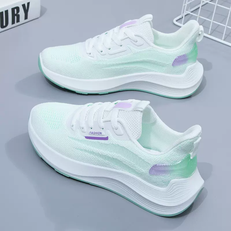 飞织运动鞋女鞋ins2025春季新款跑步单鞋时尚韩版女士休闲鞋批发