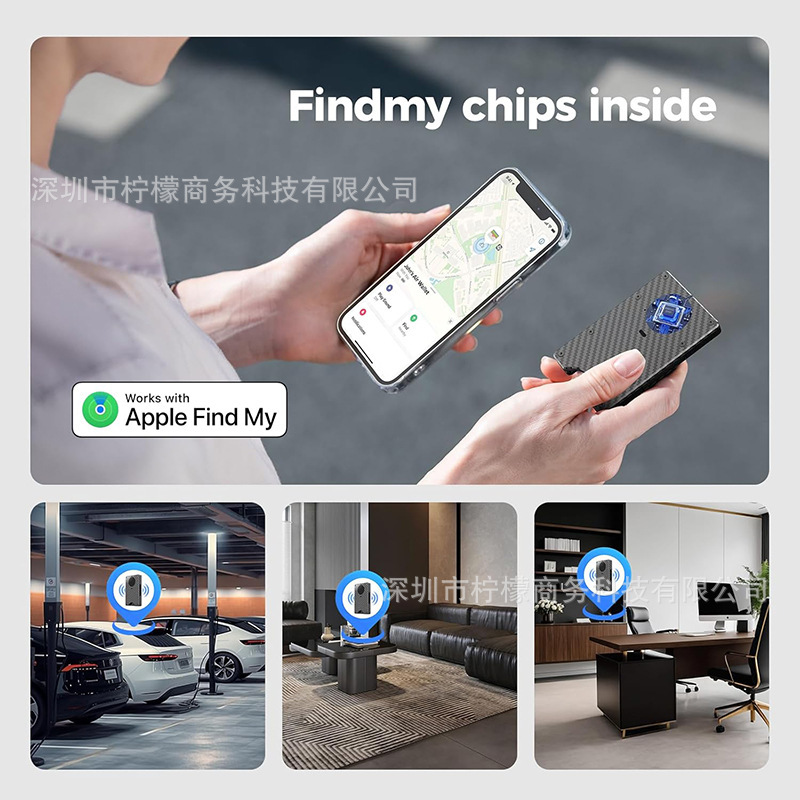 AirTag金属財布内蔵Airtagチップのシンプルな財布は、RFIDロック付きクレジットカードに対応しています|undefined