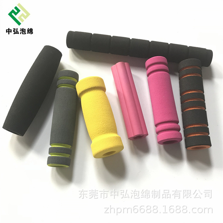 异形彩色橡塑海绵手把套 NBR橡胶发泡管 俯卧撑防滑手把套研磨
