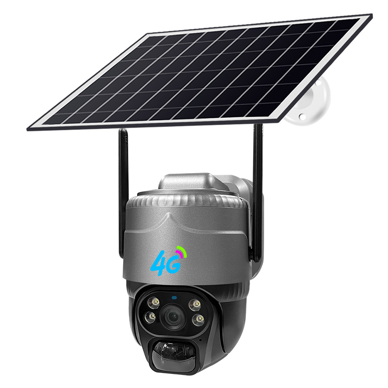 Cámara de Vigilancia Solar V380pro 4G de ABS Impermeable para Interiores y Exteriores