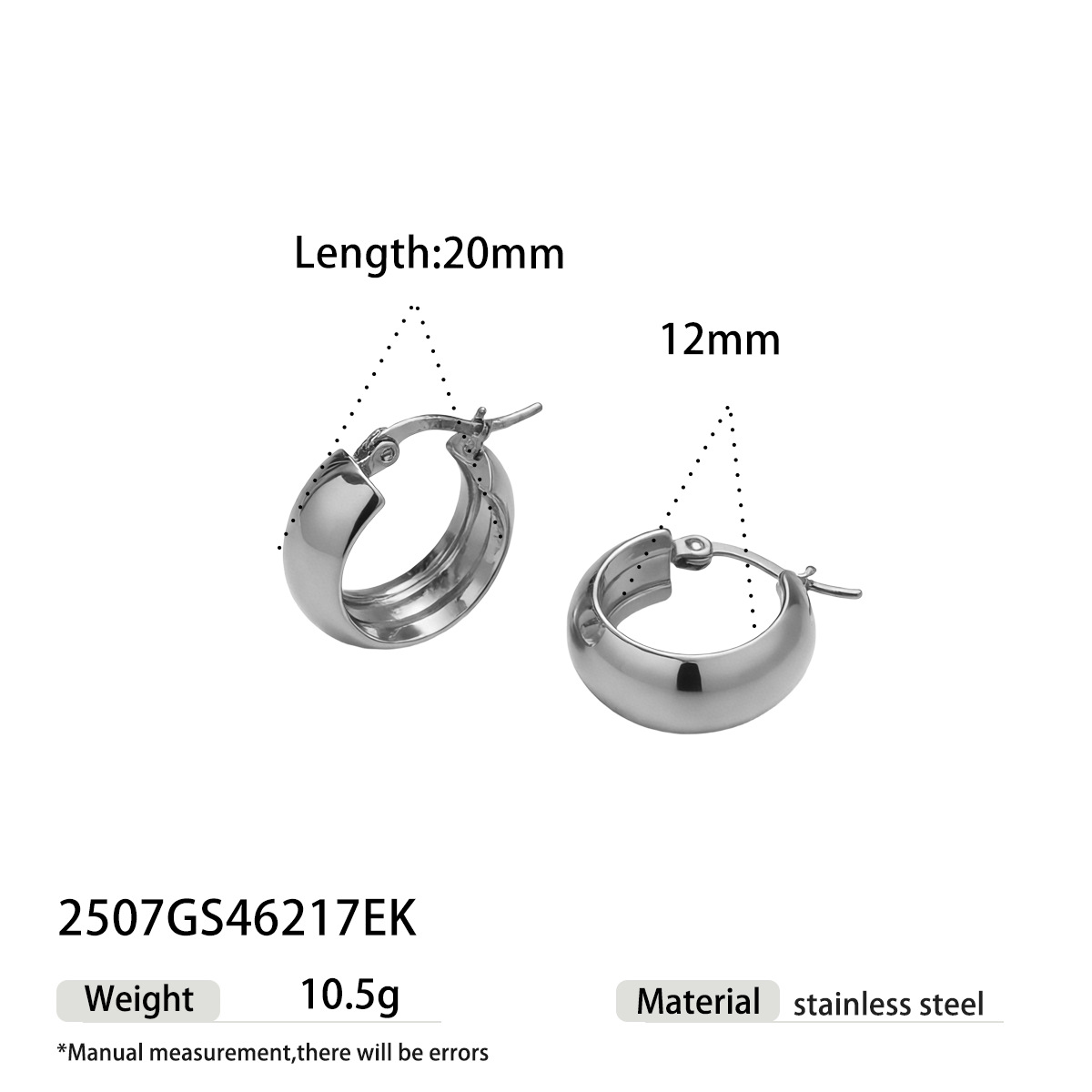 Taina europa y americana orejetas de acero inoxidable, anillo de acero de aluminio, geometría de diseño clásico, orejetas de joyería transfronteriza para mujeres image 7