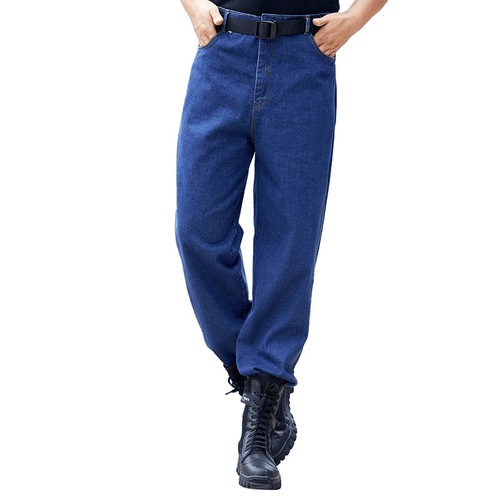 Work pants for men, thick cotton, wear-resistant, loose welding, anti-scalding jeans, labor protection work clothes, large size work pants