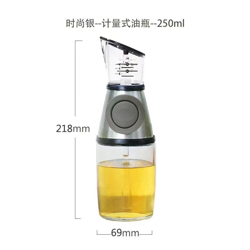 Televisión transfronteriza medidor de presión tipo hervidor de aceite controlable 500ml con botella de aceite de 250ml botella de aceite para artículos de cocina