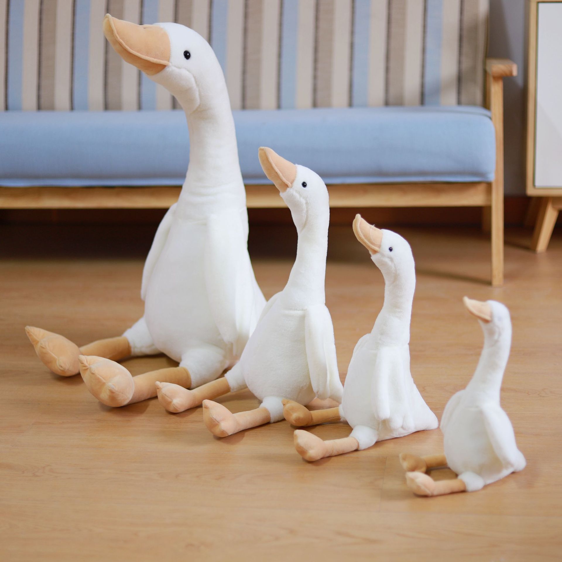 Pato muñeca de juguete de peluche muñeca calmante grande muñeca de ganso blanco simulación Cisne juguete de los niños Regalo de Cumpleaños femenino