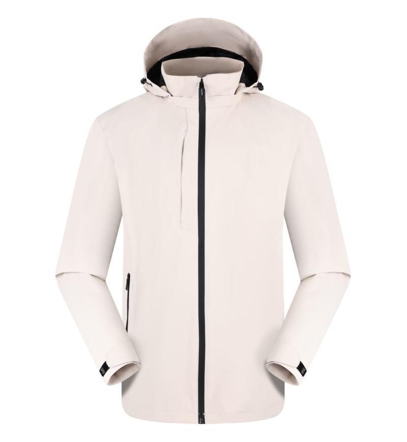 Primavera y otoño nuevo estilo al aire libre camping encapuchado vestir de asalto logotipo impermeable caminata ropa de montaña abrigo delgado