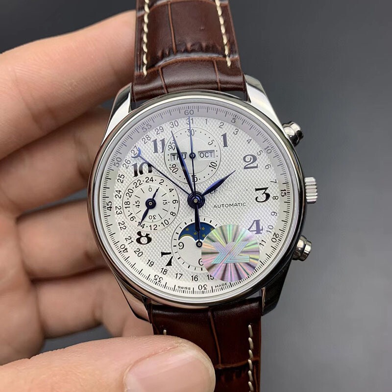 Factory direct master series watch automatic mechanical watch 8-pin moon phase men's watch multifunctional watch waterproof watch Factory direct master series watch automatic mechanical watch 8-pin moon phase men's watch multifunctional watch waterproof watch