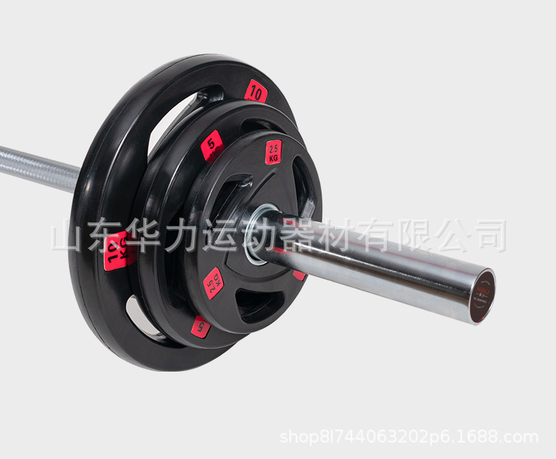 杠铃片商用包胶家用健身房专业飞铃大孔手抓片配重奥杆