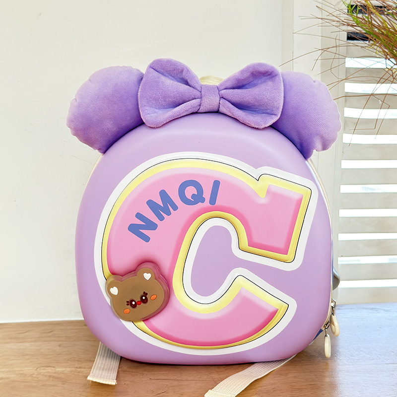 Jardín de infantes bolsas escolares dulces y lindas mochilas de arco para niños y niñas 2025 nueva bolsa de huevo para niños