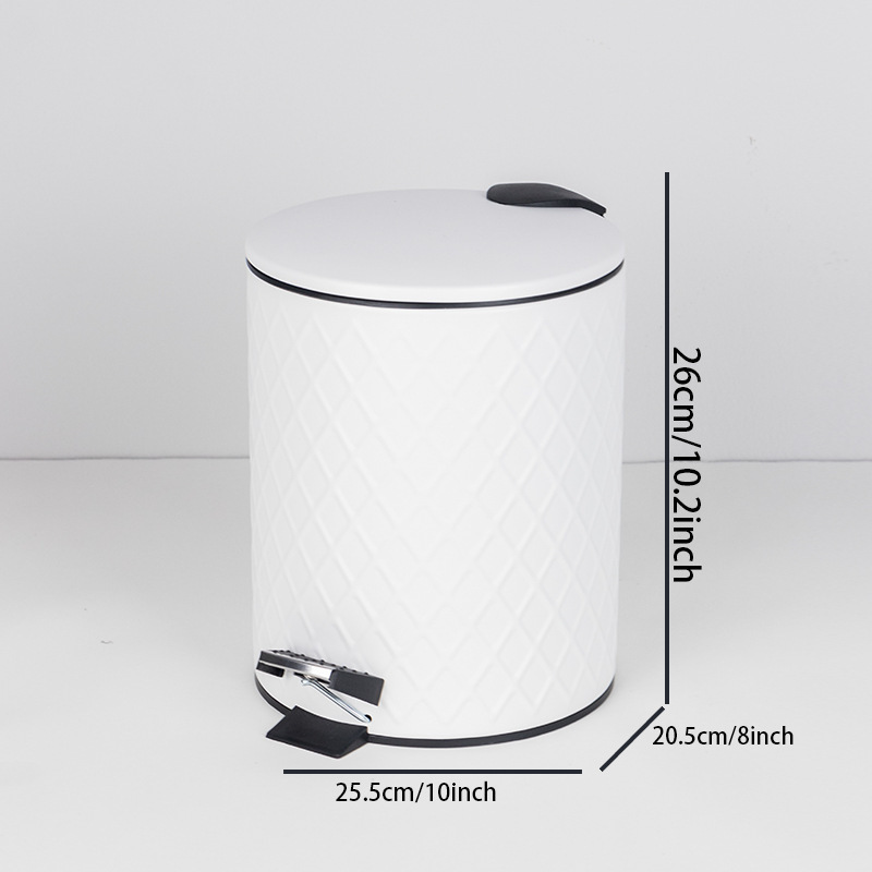 家庭用 5L フットオープニング蓋ゴミ箱メーカー卸売ラウンドゴミ収納バケツリビングルームフリップトップフットクリーニングバケツ|undefined