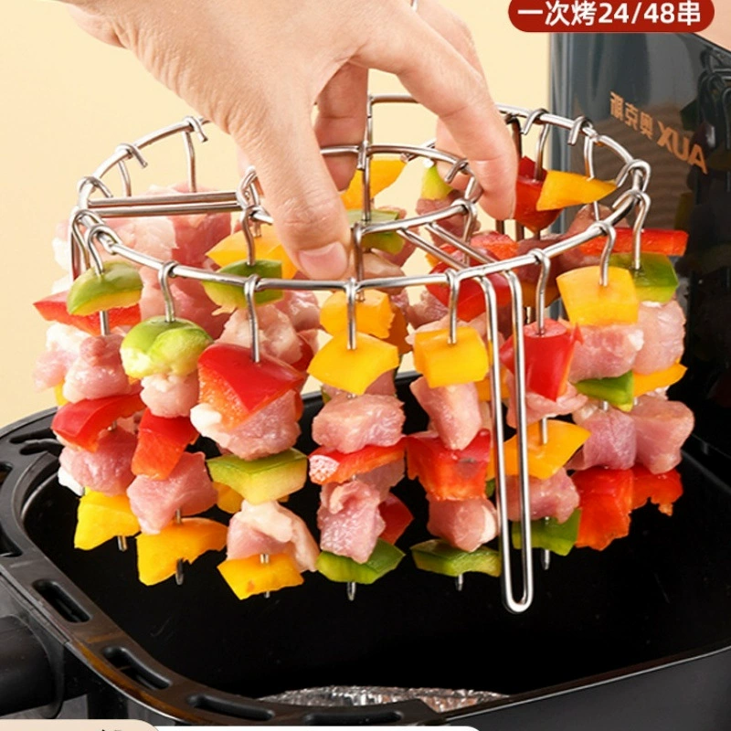 Стойка для гриля из нержавеющей стали 304 для домашней духовки, вертикальная стойка для шампуров для барбекю без поворота.