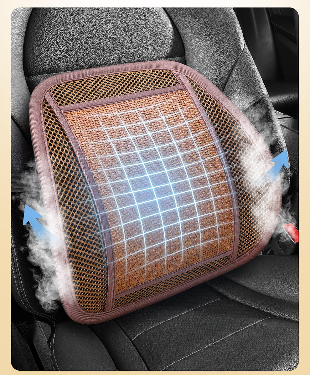 Summer Car Lumbar Support Cushion Breathable Office Seat Massage Lumbar Cushion Waist Support Car Backrest Cushion