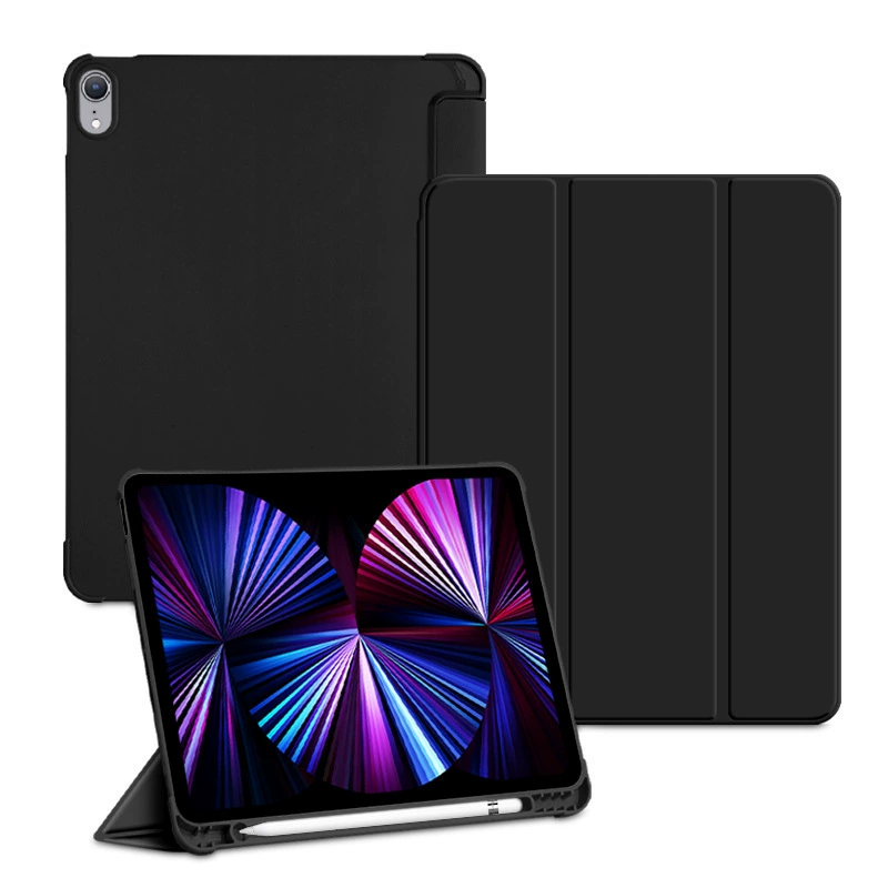 Применимо к чехлу-накладке на iPad Pro11 защитному 2024 три-слотовый слот для пера, Air4/5 полное покрытие TPU против падения, мини6543 мягкий чехол