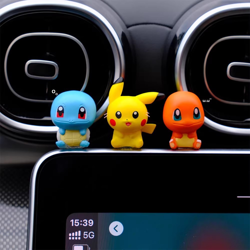 Pokémon Car Ornaments, Cute Pokémon Car Dashboard Display Decorations, Car Doll Models
