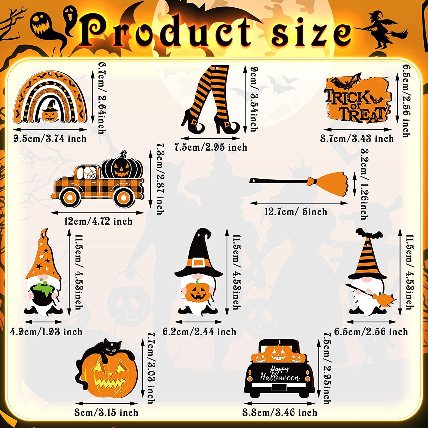 Nuevos productos transfronterizos decoraciones de Halloween enano calabaza camión colgante decoración de Halloween decoración del hogar