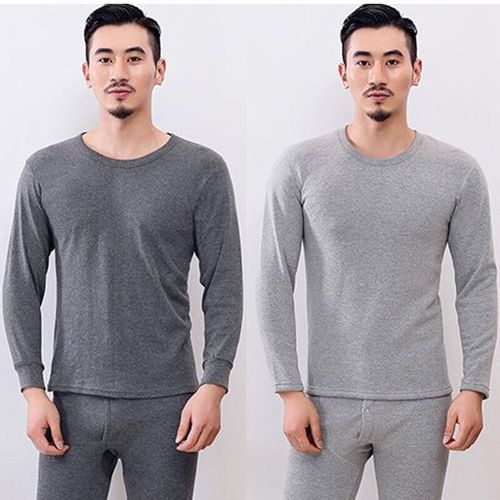 A thin, seamless warm underwear set with a one-piece midsection, available for immediate purchase.