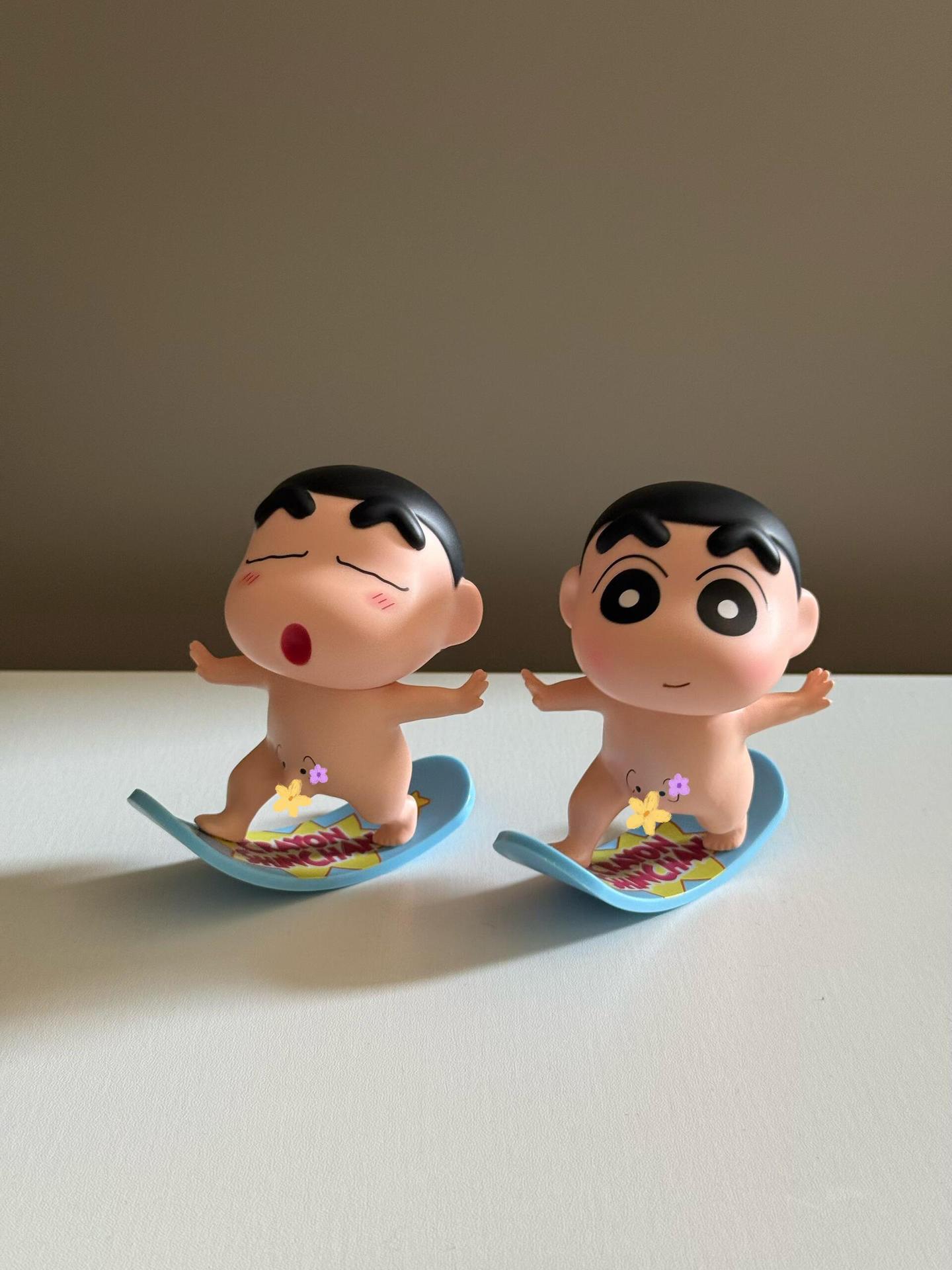 Cute Naked Surfing Crayon Shin-Chan Doll Desktop Ornament Car Decoration Trendy Toy Gift