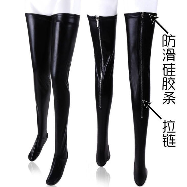 Directamente del fabricante: juguetes para adultos SM, calcetines de charol con tiras de silicona antideslizantes, calcetines elásticos de charol, pantimedias ajustadas, juguetes alternativos.