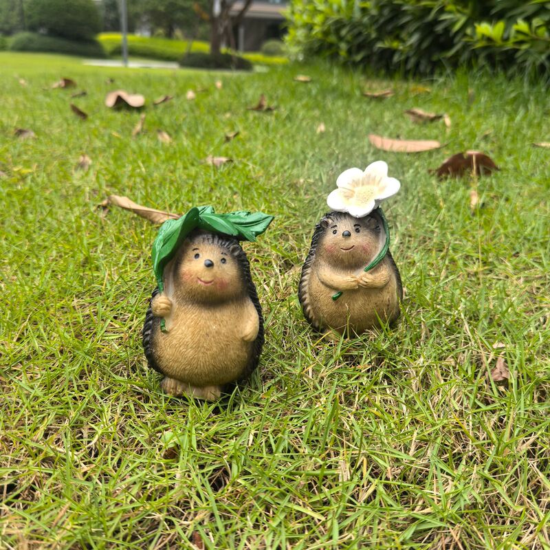マイクロ風景装飾品小さなハリネズミ DIY 多肉植物装飾クリエイティブ動物ハリネズミ花盆栽アレンジメント樹脂小さな装飾品|undefined