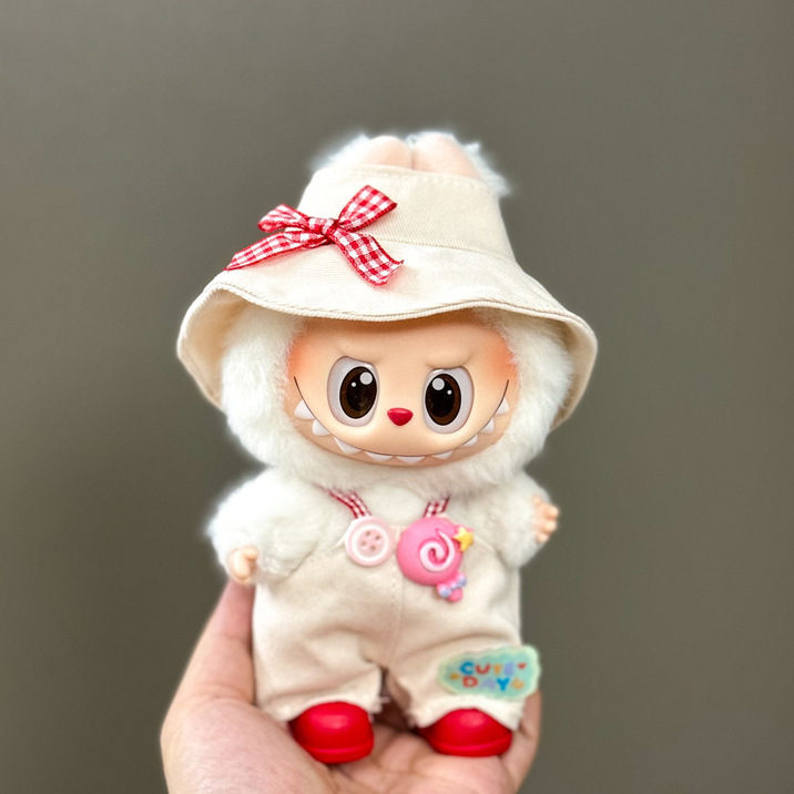 仅衣服适用拉布布娃衣一二三代labubu衣服17cm搪胶挂件公仔套装|undefined