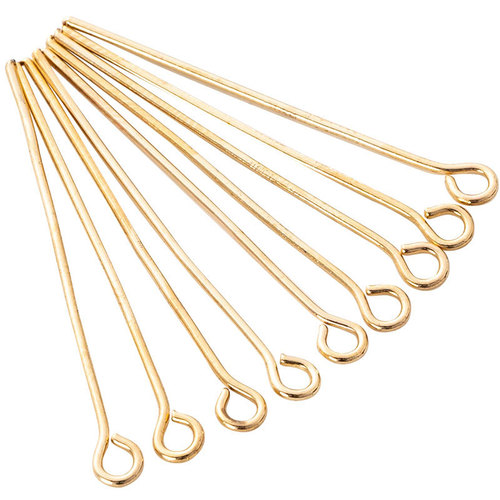 KC gold nine-character needle 9-character needle 0.7mm thick curved needle jewelry needle DIY handmade jewelry accessories beading needle material