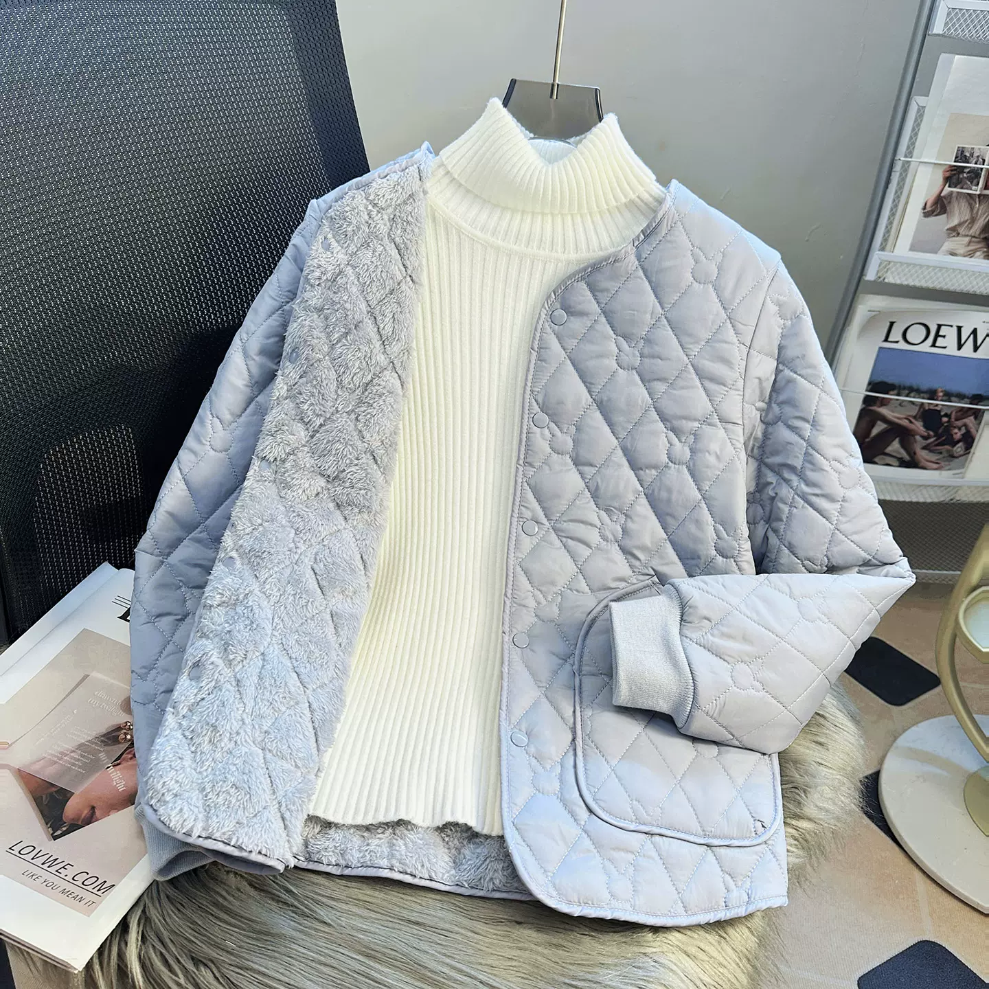 羽绒棉服女医护防寒内胆棉衣冬季加绒加厚学生内搭棉服办公班外套