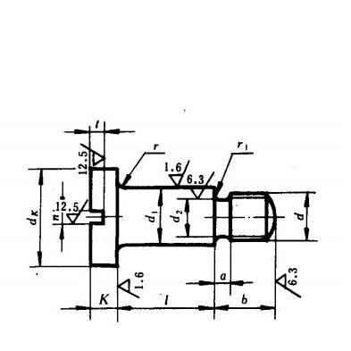 Բ��ͷ������λ�ݶ�M1.6*1.6 ������λ��˿GB830 ̨����˿Din923