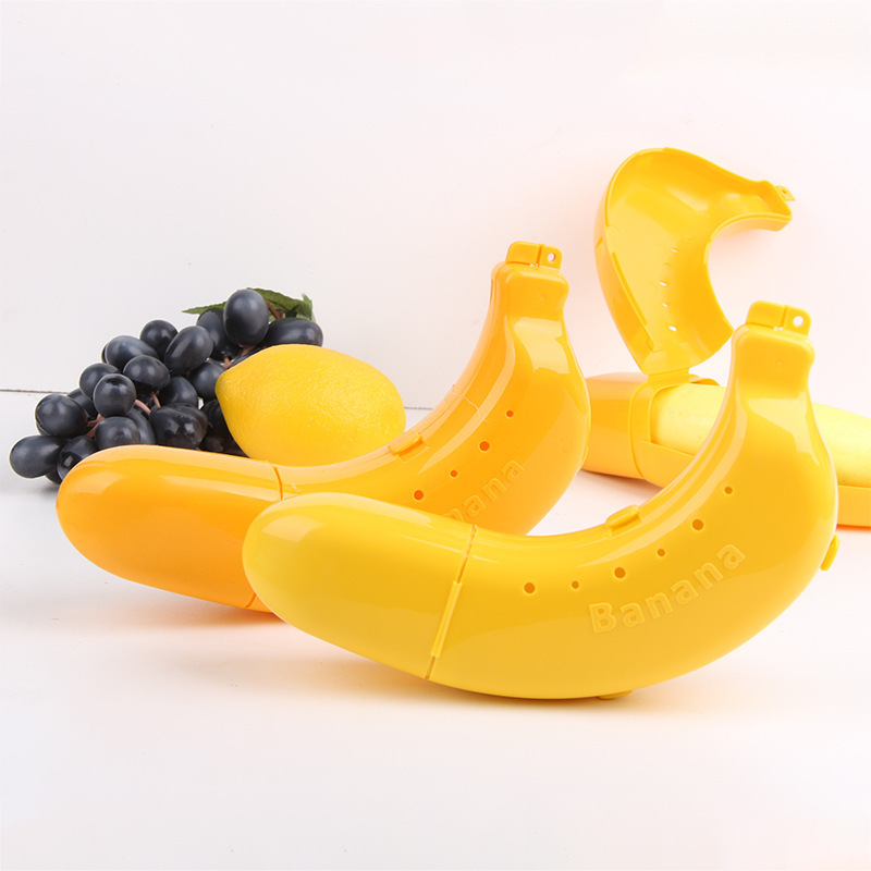 Mi Mu.2165 Children's Anti-Pressure Banana Box, Baby's Banana Storage Box When Going Out, Portable for Picnic and Travel
