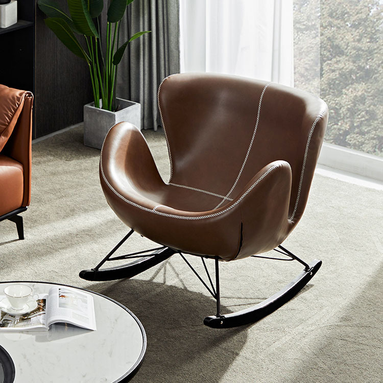 Italian Minimalist Leisure Rocking Chair Living Room Balcony Home Use Leisure Single Snail Sofa Chair Bedroom Lazy Person Designer