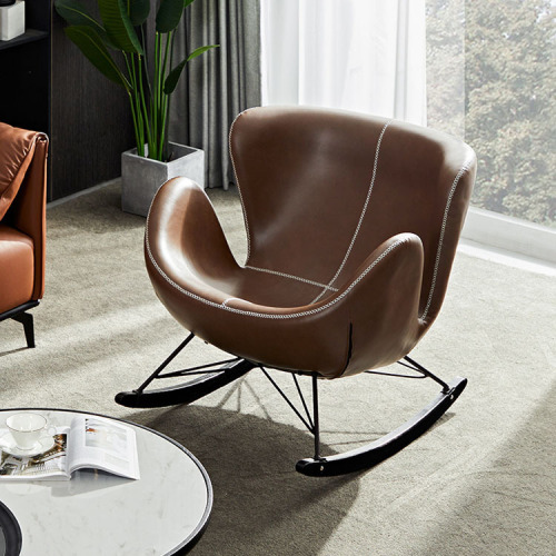 Italian Minimalist Leisure Rocking Chair Living Room Balcony Home Use Leisure Single Snail Sofa Chair Bedroom Lazy Person Designer