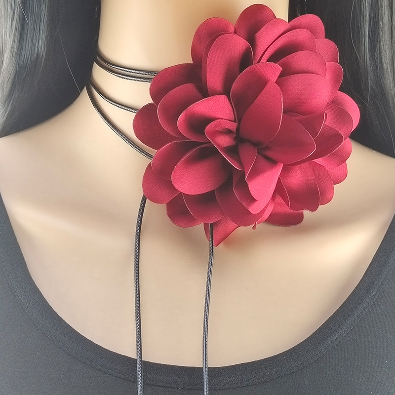 Vintage Style Flower Cloth Women's Choker display picture 1