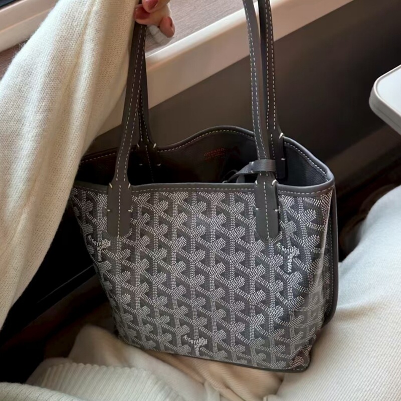 Goya Goyard Commuter Mini Vegetable Basket Double-Sided Printed Commuter Dog Tooth Tote Bag