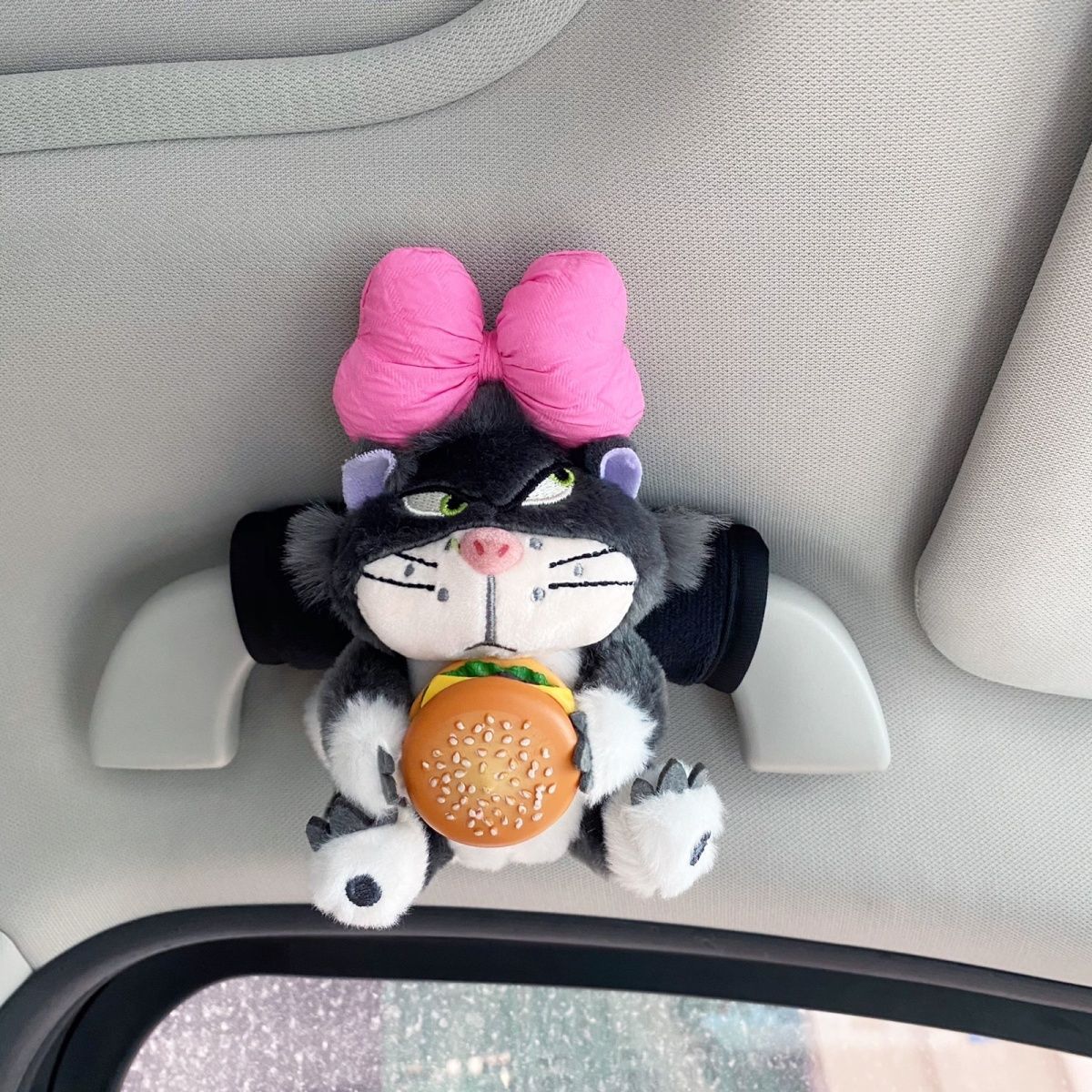 Caricatura encantadora Lucifer mango de coche cubierta de protección universal para niñas artículos de decoración interior guantes de techo