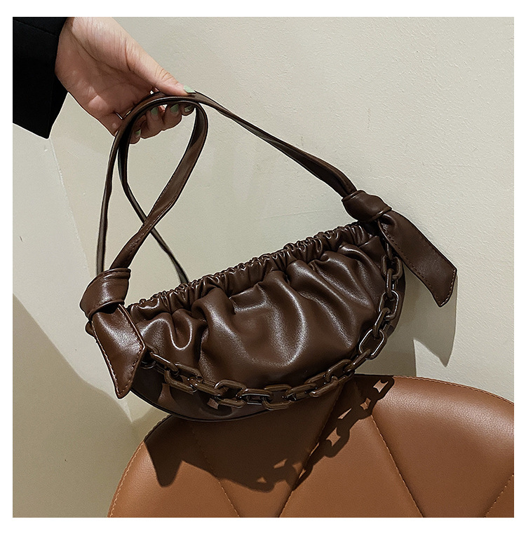 New Simple Solid Color Fold Acrylic Handle Shoulder Bag Wholesale Nihaojewelry display picture 5