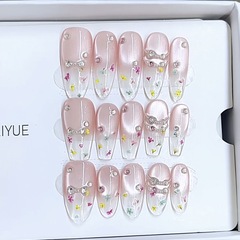 奈姿 纯手工光疗穿戴甲碎花来信批发成品重复使用可拆卸美甲贴片
