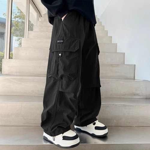 Boys' Footloose Work Pants 2025 Spring Medium and Large Children's Fashion Retro Stylish Straight Leg Pants Loose Matchable Casual Pants