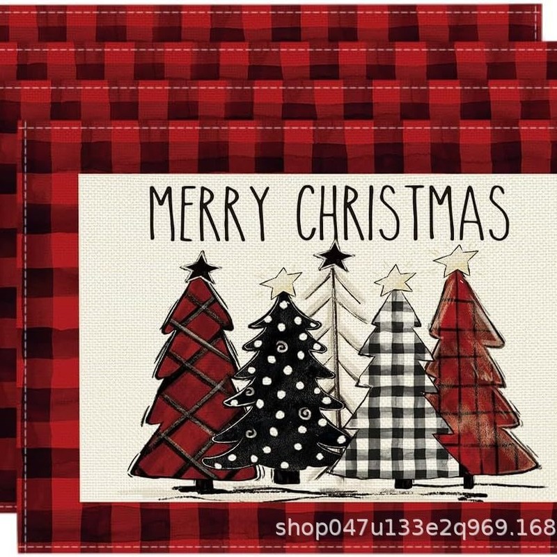 クロスボーダー新しいクリスマス装飾クリスマステーブルフラグクリエイティブクリスマステーブルクロスプレースマットクリスマステーブル装飾ホームデコレーション|undefined