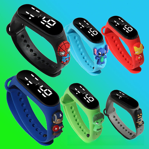Cartoon Character Children's Watch Creative Personalized Student Sports Touch Control Electronic LED Waterproof Bracelet for Boys
