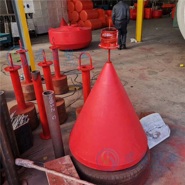 PE锥形内河警示浮鼓 直径700*900塑料警戒浮标浮漂
