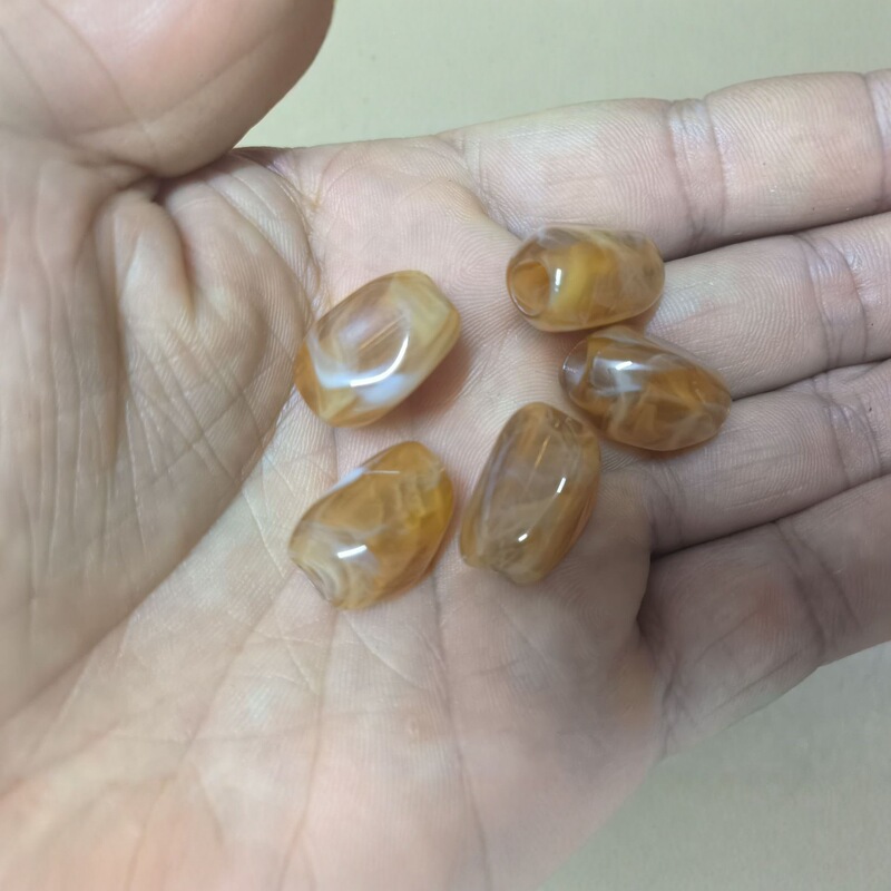 亚克力异形双色大孔珠DIY饰品配件手工串珠服饰配件材料批发|undefined