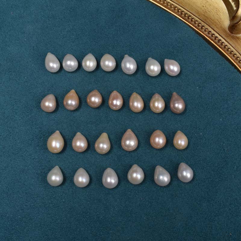 批发 天然淡水珍珠米珠8-9mm水滴巴洛克diy手工项链耳环散珠配件