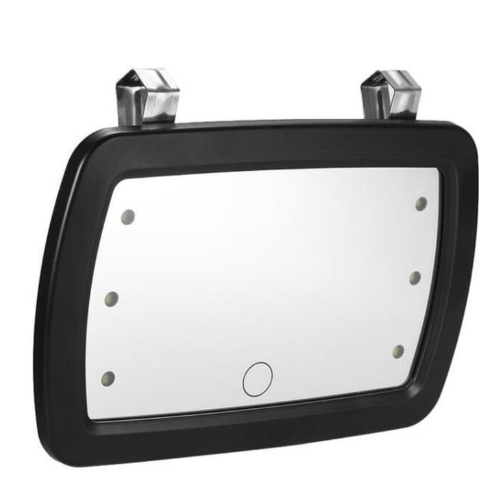 Universal Sun Visor Mirror for Cars, LED Makeup Mirror, High-Definition Interior Mirror with Touch-Screen Switch