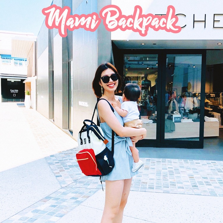 Cross-border Japan SunEarth & U Lotte Dual Shoulder Bag Mommy Bag Mother Bag Travel Baby Mother Backpack Backpack