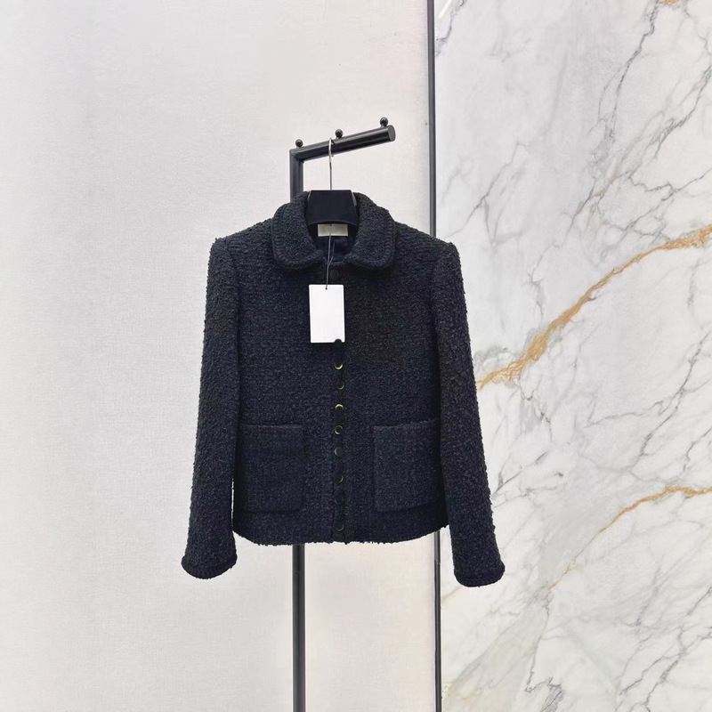 Shenzhen Nanyou 25 Autumn and Winter Style Celebrity Small Fragrance Metal Single-Breasted Lapel Woven Tweed Jacket for Women Shenzhen Nanyou 25 Autumn and Winter Style Celebrity Small Fragrance Metal Single-Breasted Lapel Woven Tweed Jacket for Women